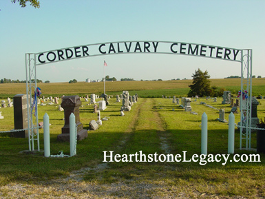 Corder Calvary Cemetery at Corder, Missouri in Lafayette County, MO 02